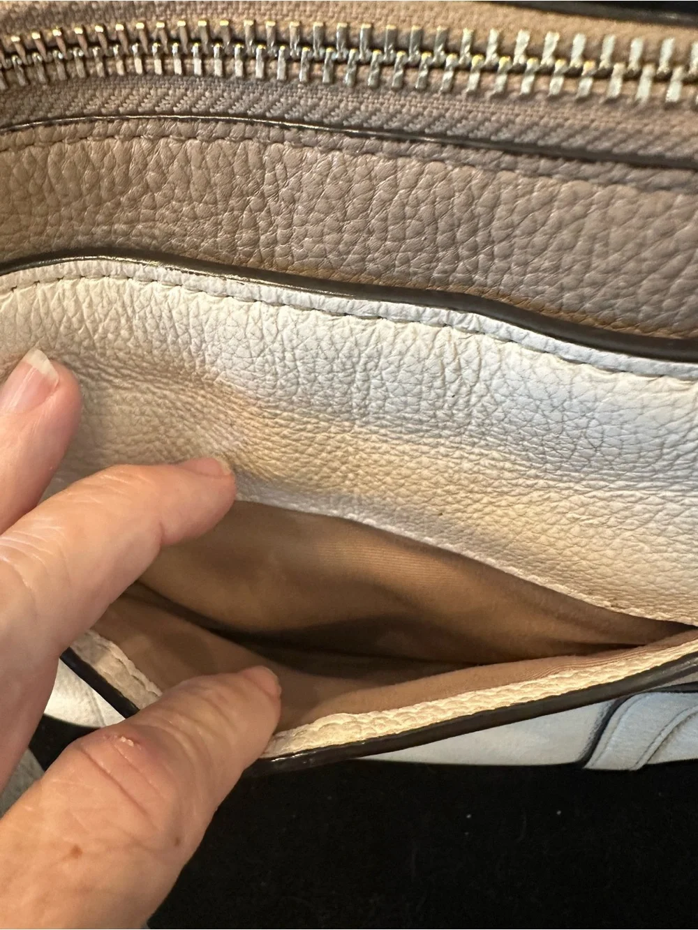 Coach  #223 “May “Tote BagCream Pebbled Leather Tote